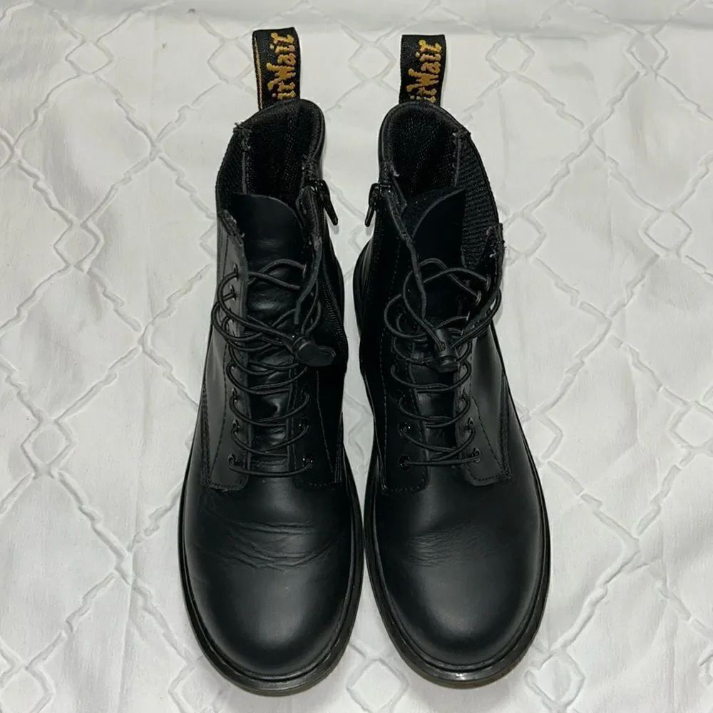 Dr Martens Black Lace Up Combat Boots(Size 5)